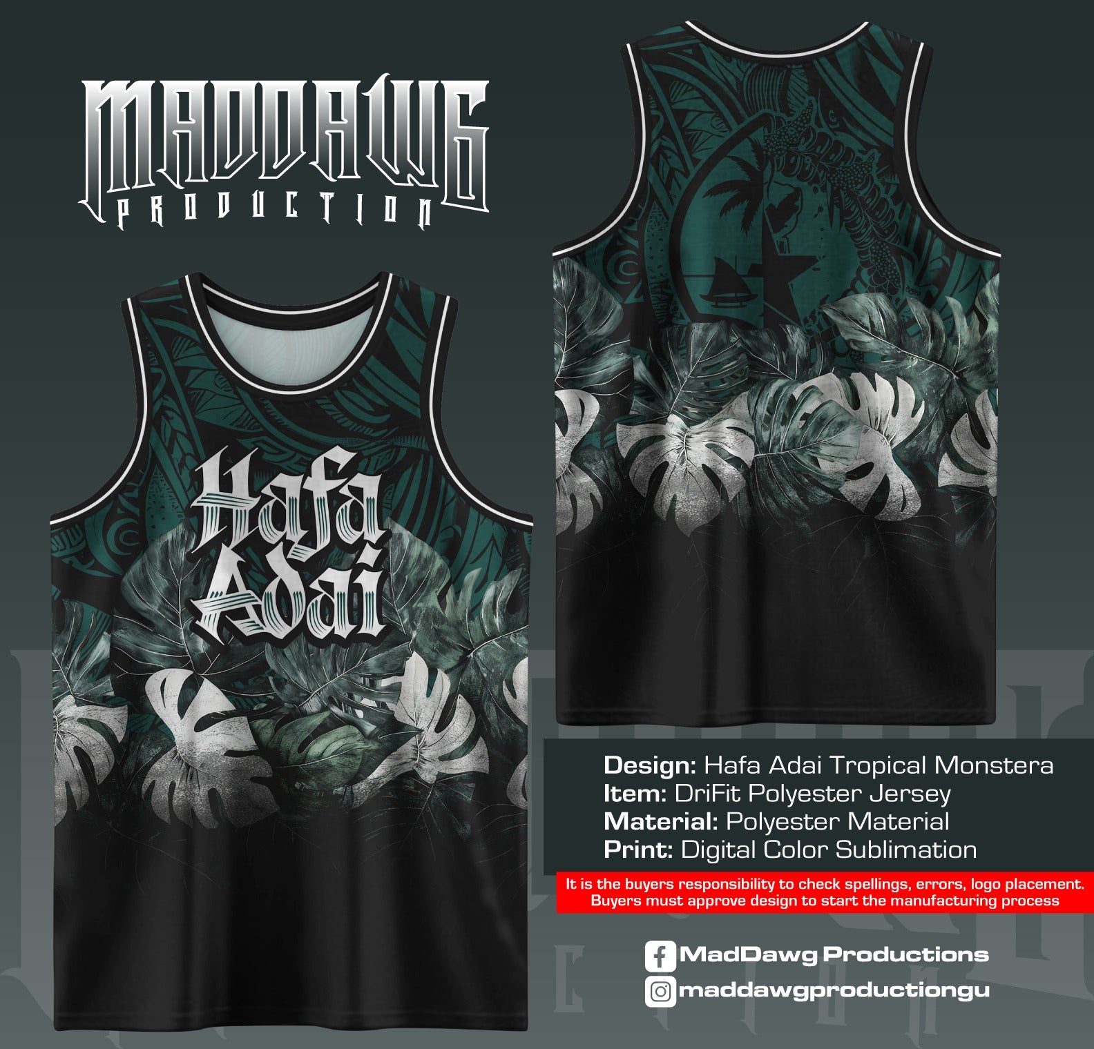 Dark Jungle Monstera Tank Top