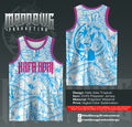 Electric Blue Hibiscus Tank Top